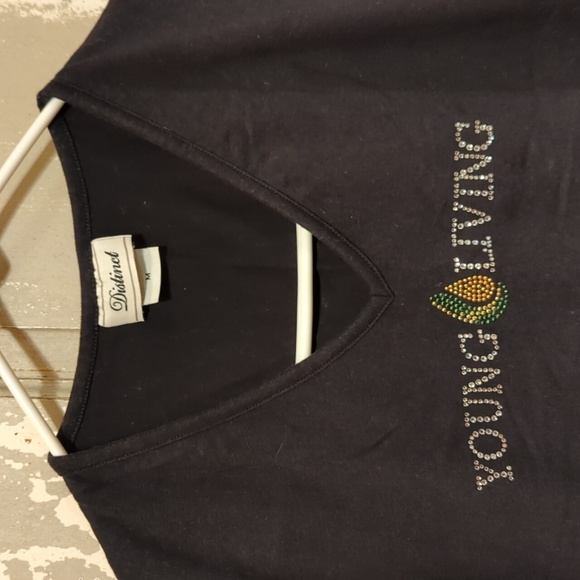 Young Living Black V-Neck Shirt - Picture 3 of 4